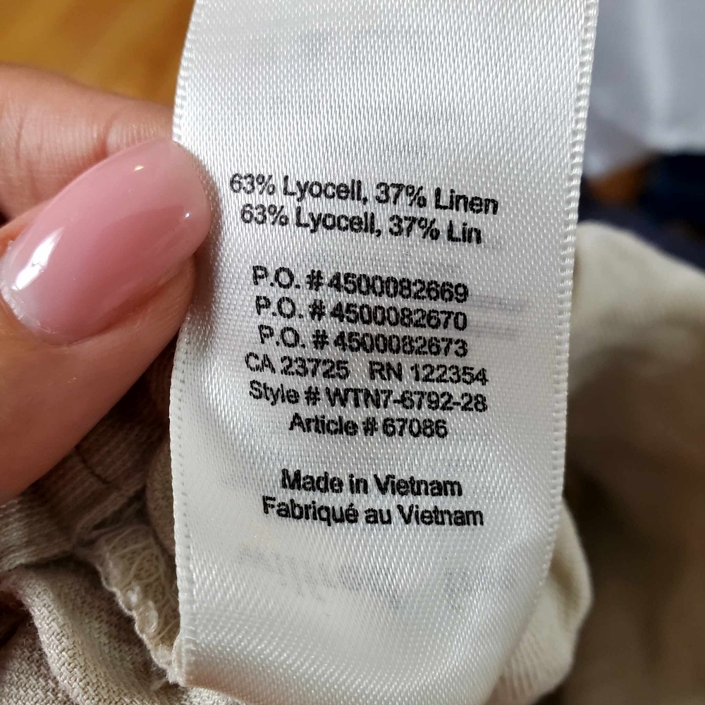 ARITZIA-WILFRED Free Allegra Short Cream Linen Blend Size M - Picture 11 of 14